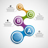 Abstract infographic in the form of metabolic Design elements N17