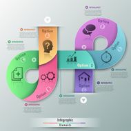 Modern infographics options banner N460
