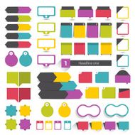 Big set of flat infographic elements Vector design