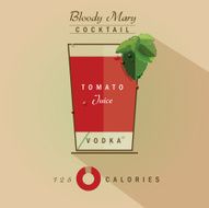 bloody mary cocktail vector illustration recipe