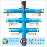 Water Pipeline Ecology And Environment Business Infographic