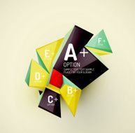 Geometric shapes with sample text Abstract template N320