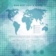 Vector blue abstract background for business with elements of infographics