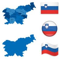 Slovenia Map and Flag Collection N2