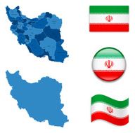 Iran Map and Flag Collection N2