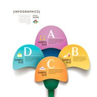 vector abstract 3d paper infographics N33