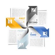 Arrows infographics design template