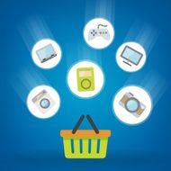 shopping flat icons theme