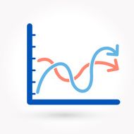Arrow growing upward on graph icon