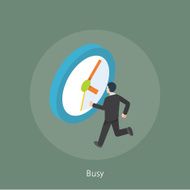 Busy businessman concept design 3d isometric vector illustration