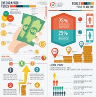 Business info graphic design on clean background vector N2