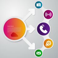 Vector illustration infographics circle arrow