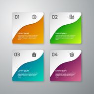 Vector illustration infographics paper squares N3