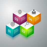 Vector illustration infographics 3d cubes