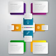 Vector illustration infographics paper rectangles N2