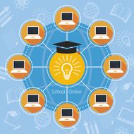 School Online E-Learning Connection Concept N2