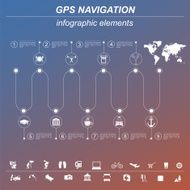 Global Positioning System navigation Infographic template N5