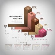vector abstract 3d cube infographics N4