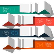 Modern design info graphic template origami styled N2