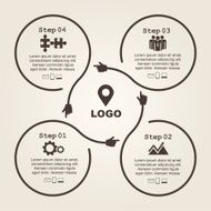 Infographic design template with elements and icons Vector N18