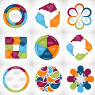 Collection of Infographic Templates for Business Vector Illustration N25