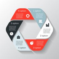 Modern vector info graphic for business project N166