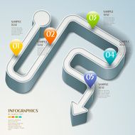 abstract 3d road infographics N2