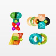 Set of modern geometric infographic web layouts N138