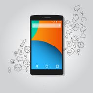 smart phone function icon concept vector