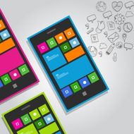 smart phone function icon concept vector N2