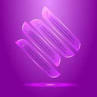Glass background Transparent glass plates Vector illustration