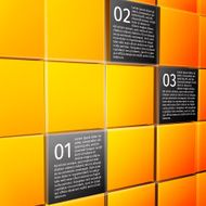 Abstract cubes infographic design elements
