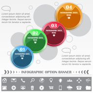 Infographic vector option banner N5