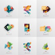 Set of paper graphic layouts N55
