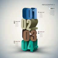 vector abstract 3d number infographics