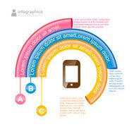 vector abstract 3d tube infographics