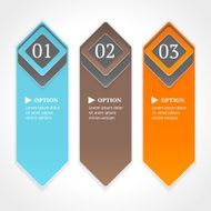 Modern vertical option banners