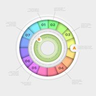 Colorful wheel infographic