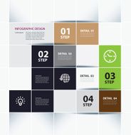 business step paper lines and numbers design