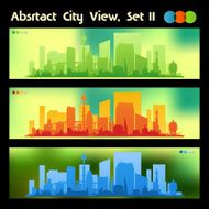 City skylines banners collection