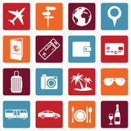 Vector Set of Travel and Vacation Icons N5
