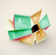 Geometric shapes with sample text Abstract template N322