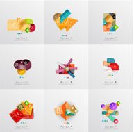 Set of paper graphic layouts N56