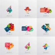 Set of paper graphic layouts N57