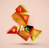 Geometric shapes with sample text Abstract template N323