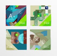 Flat design square shape infographic banner N37