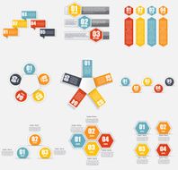 Collection of Infographic Templates for Business Vector Illustra N98
