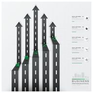 Road And Street Traffic Sign Arrow Shape Business Infographic