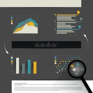 Set of business modern graphs