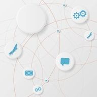 Vector abstract infographic network template N3